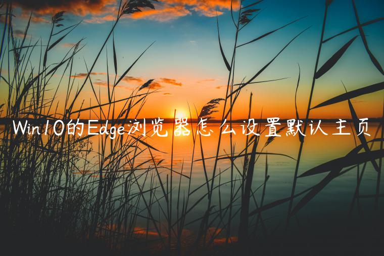 Win10的Edge浏览器怎么设置默认主页