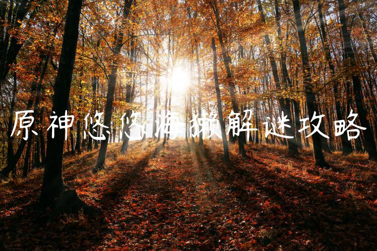 原神悠悠海獭解谜攻略